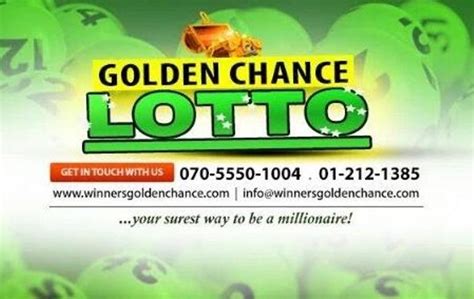Result of Winners Golden Chance Lotto Nigeria.